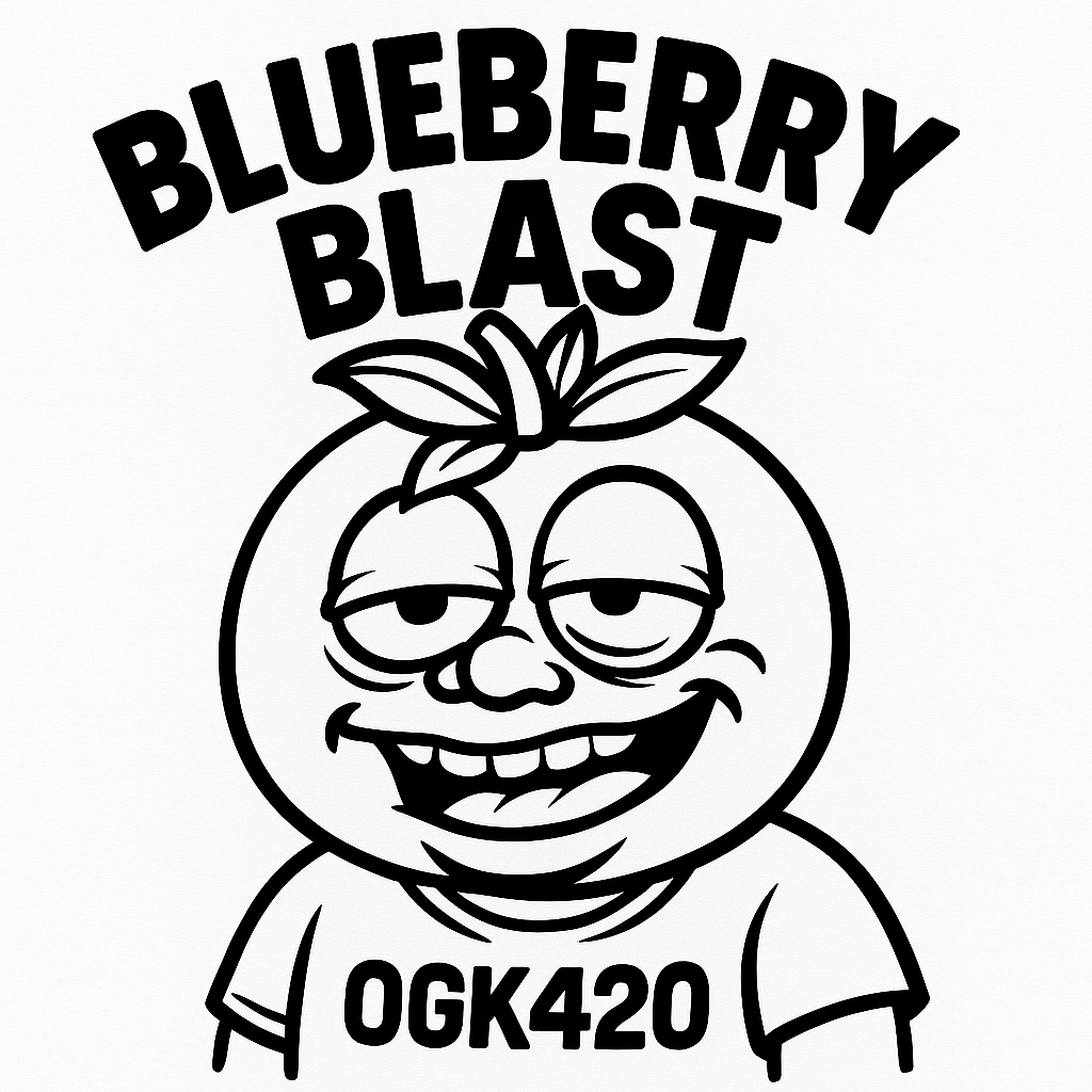 OGK420 β Blueberry Blast Double Sticker Pack (Full Color + B&W)