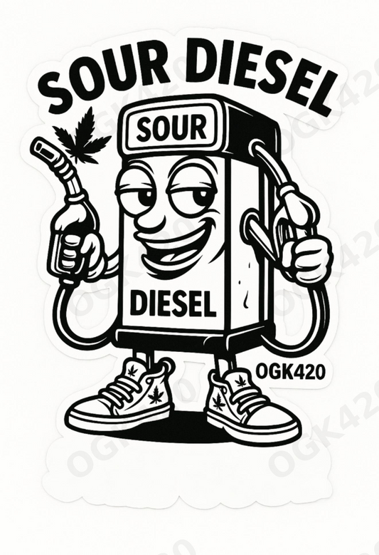 OGK420 Sour Diesel_Digital Sticker Pack (Full Color + B&W)