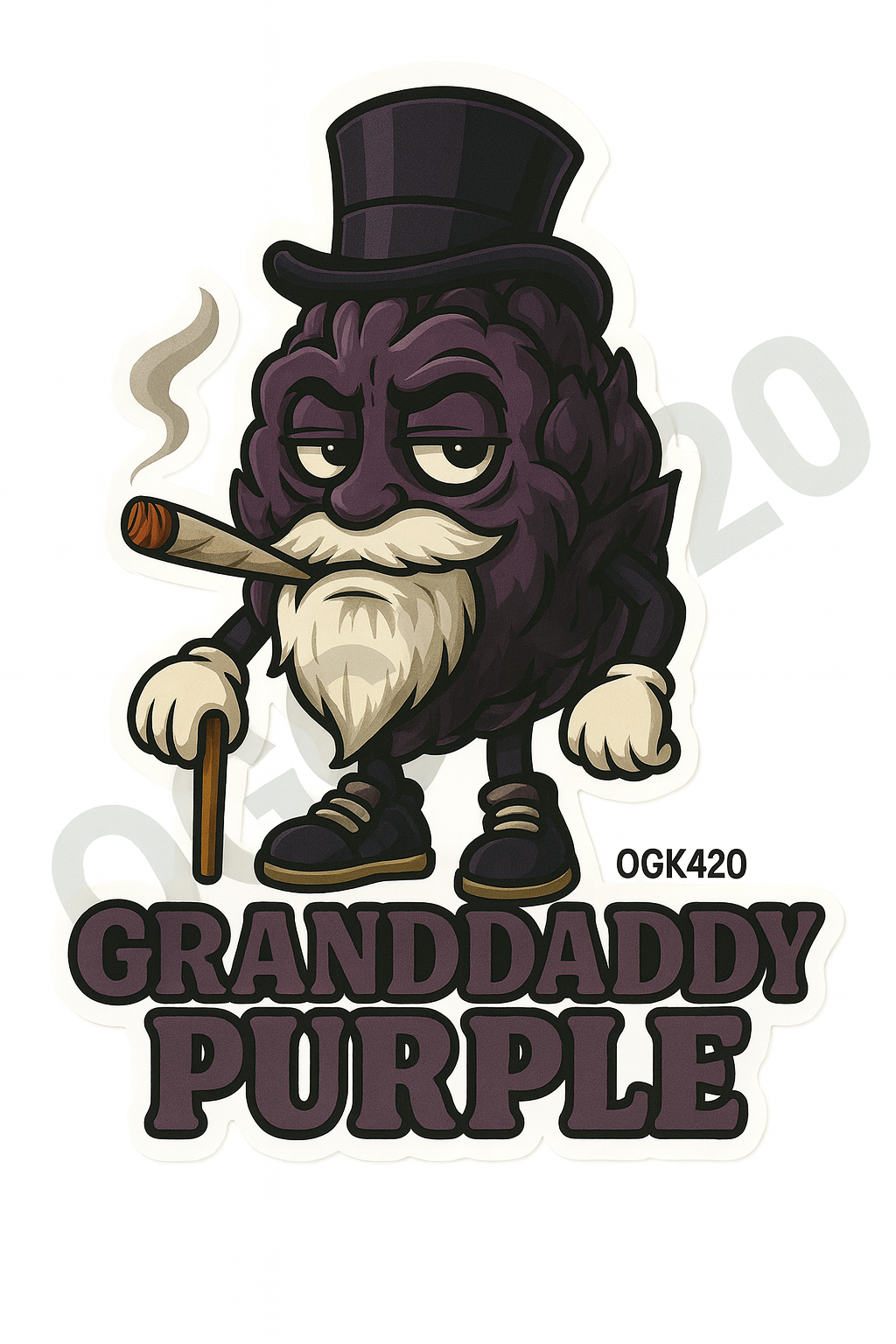 OGK420 Granddaddy Purple Digital Sticker Pack (Full Color + B&W)
