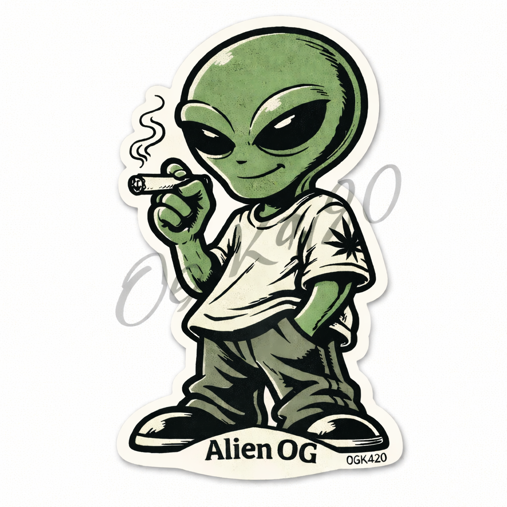 OGK420 Alien OG Classic Premium Vinyl Die-Cut Sticker