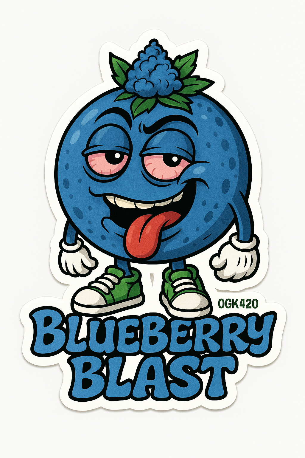 OGK420 – Blueberry Blast Double Sticker Pack (Full Color + B&W)