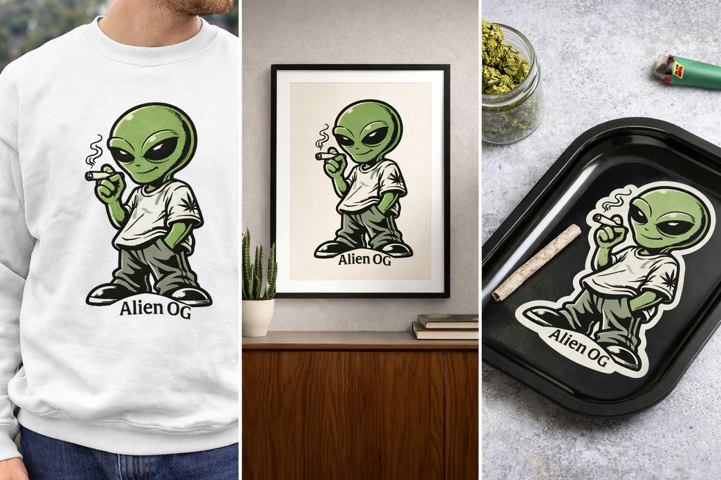 OGK420 Alien OG Classic Premium Vinyl Die-Cut Sticker